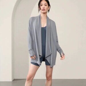 Athleta | Pranayama Restore Wrap | Storm Cloud | Size M
